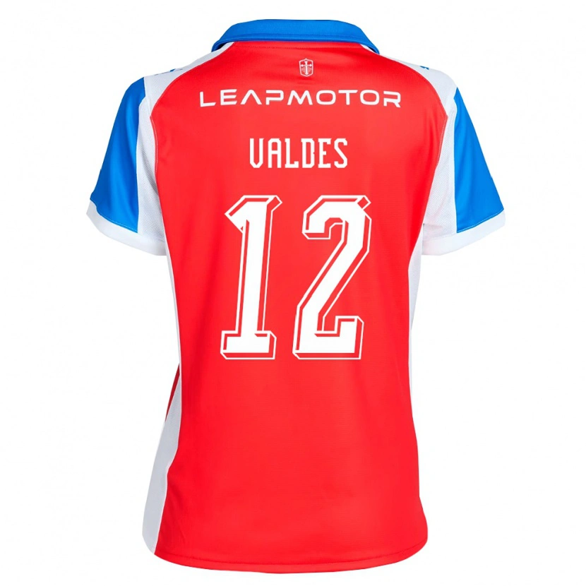 Danxen Enfant Maillot Francisco Valdés #12 Rouge Bleu Tenues Extérieur 2026/27 T-Shirt
