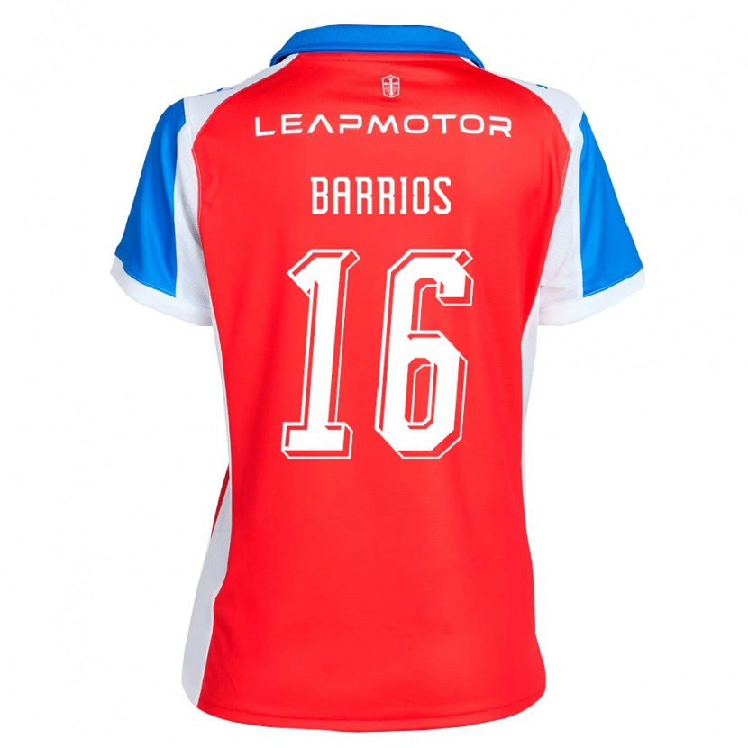 Danxen Enfant Maillot Martín Barrios #16 Rouge Bleu Tenues Extérieur 2026/27 T-Shirt