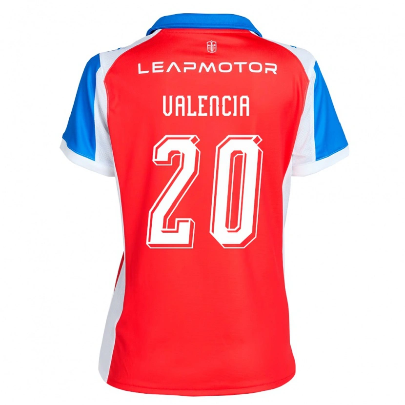 Danxen Enfant Maillot Jhojan Valencia #20 Rouge Bleu Tenues Extérieur 2026/27 T-Shirt