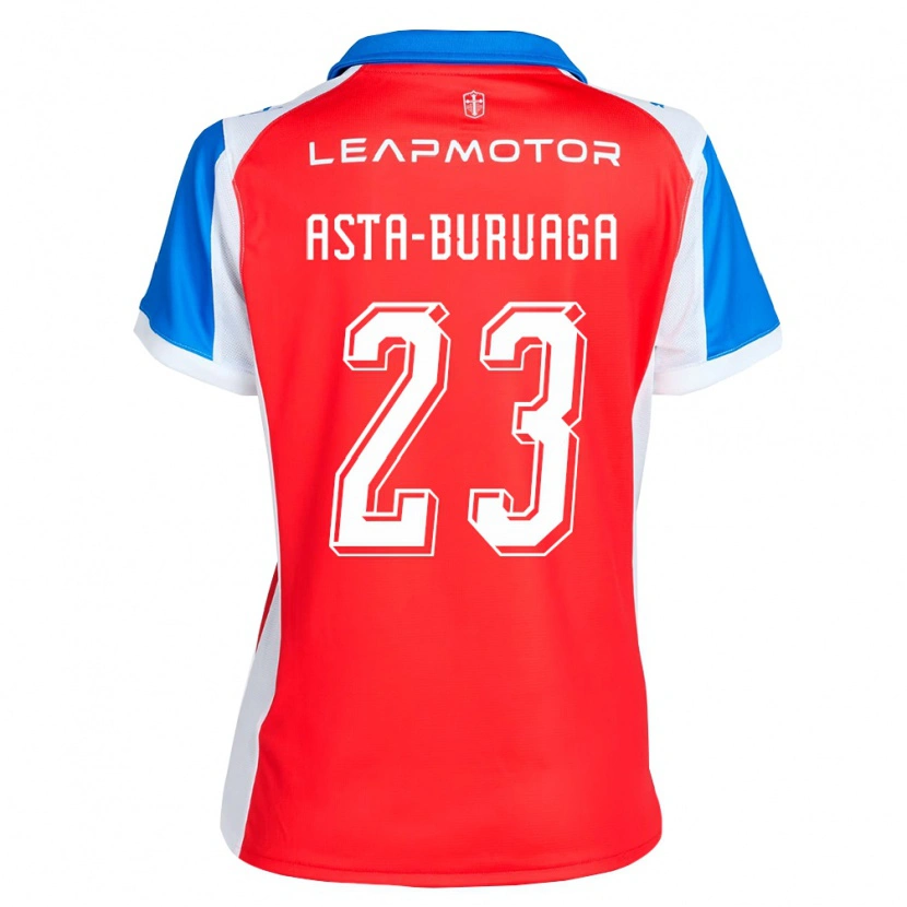 Danxen Enfant Maillot Tomás Asta-Buruaga #23 Rouge Bleu Tenues Extérieur 2026/27 T-Shirt