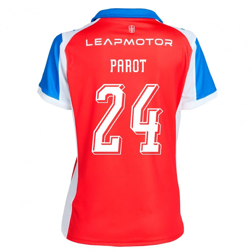 Danxen Enfant Maillot Alfonso Parot #24 Rouge Bleu Tenues Extérieur 2026/27 T-Shirt