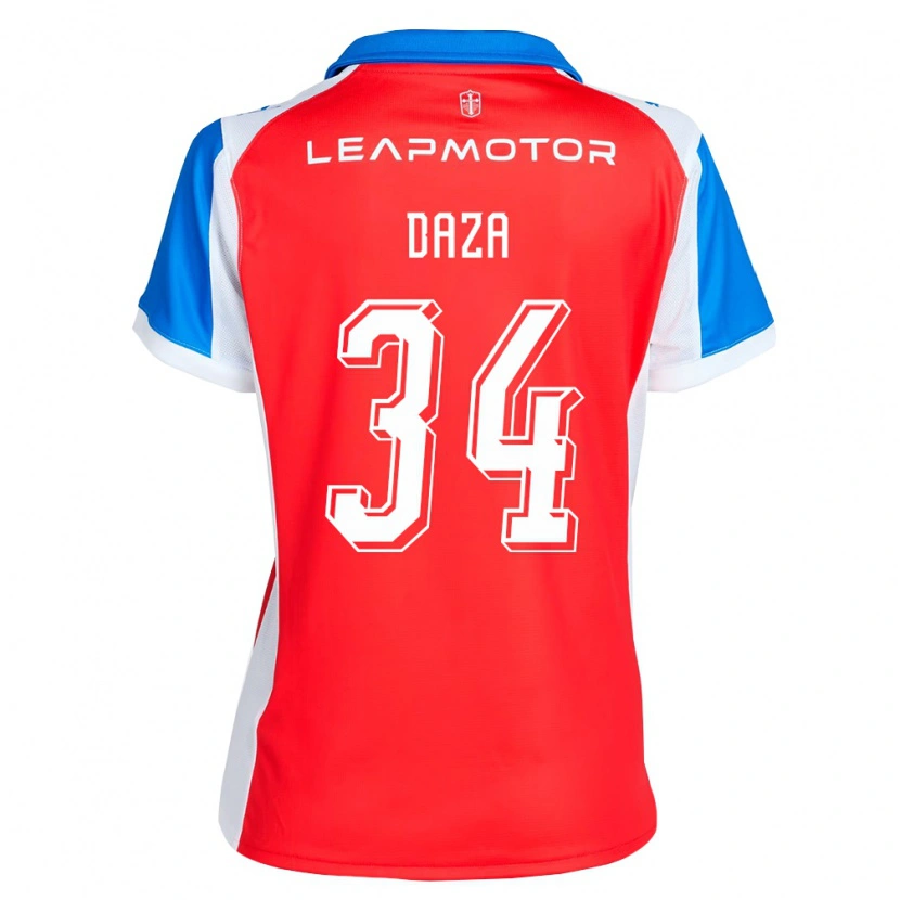Danxen Enfant Maillot Francisco Daza #34 Rouge Bleu Tenues Extérieur 2026/27 T-Shirt