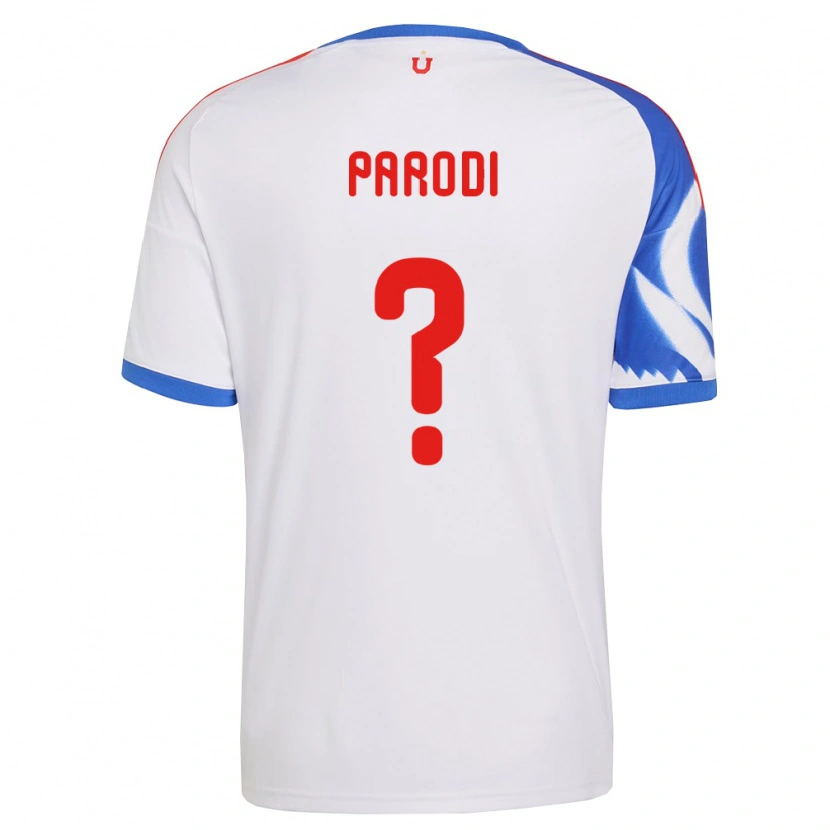 Danxen Enfant Maillot Fabián Parodi #0 Blanc Bleu Marine Tenues Extérieur 2026/27 T-Shirt