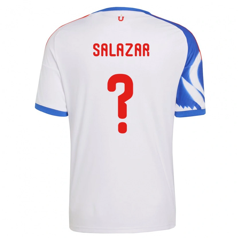 Danxen Enfant Maillot Yahir Salazar #0 Blanc Bleu Marine Tenues Extérieur 2026/27 T-Shirt