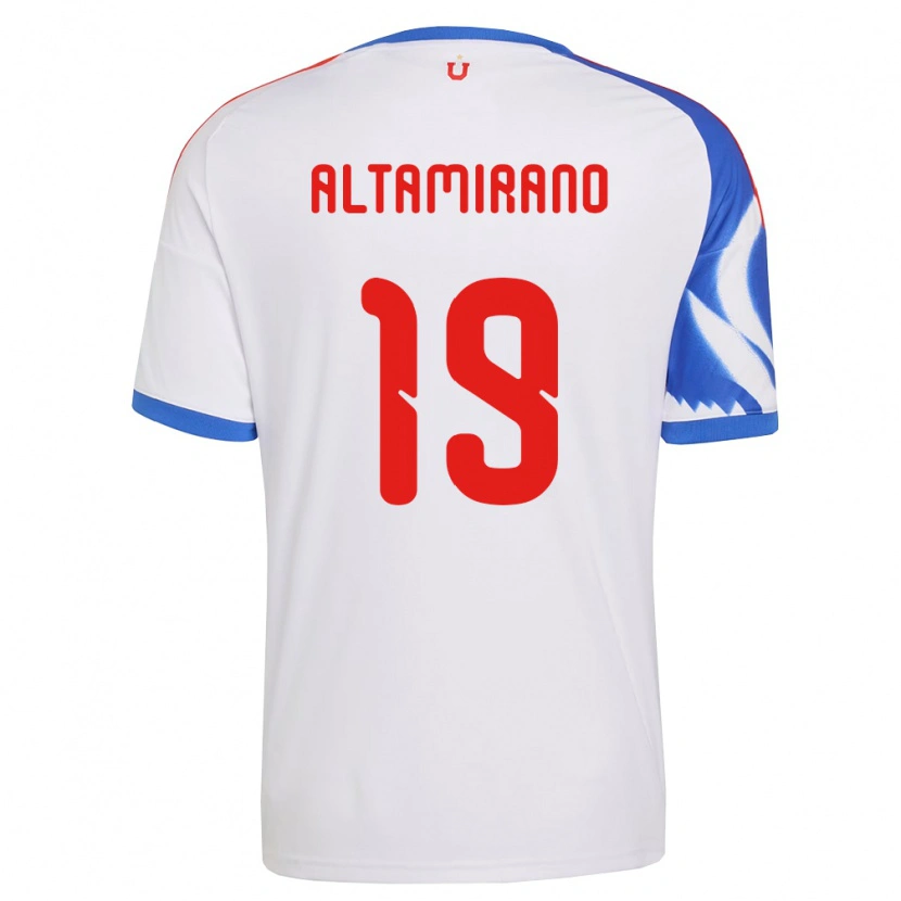 Danxen Enfant Maillot Javier Altamirano #19 Blanc Bleu Marine Tenues Extérieur 2026/27 T-Shirt