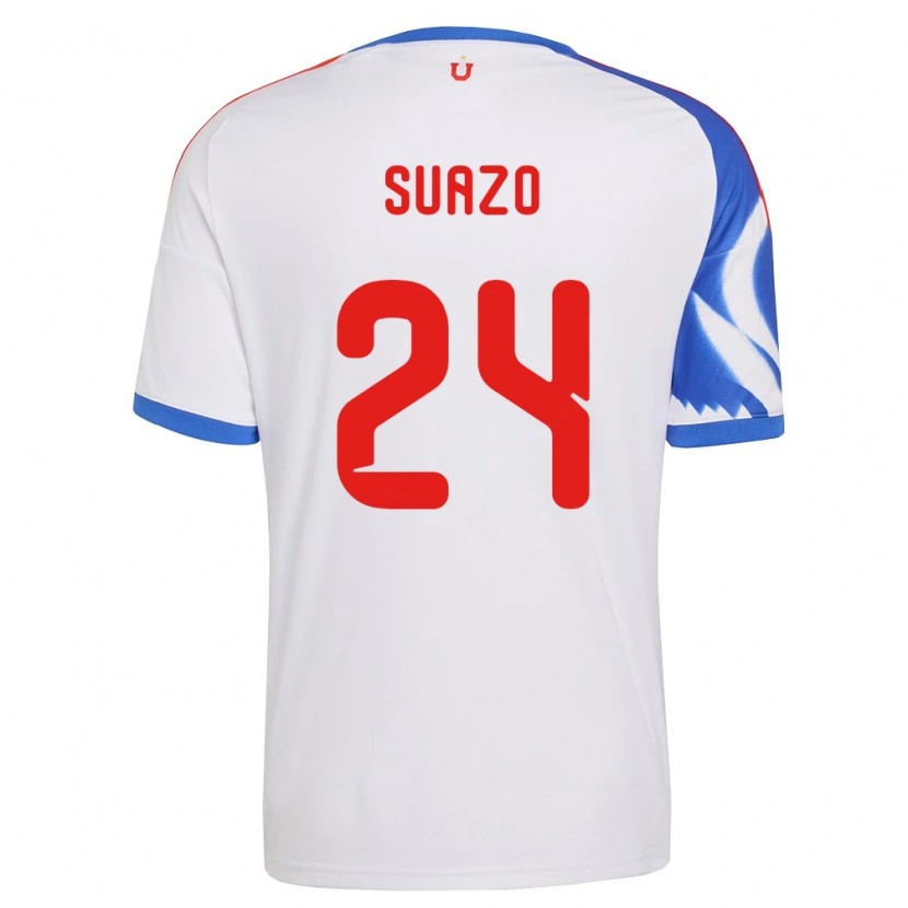 Danxen Enfant Maillot Arantza Suazo #24 Blanc Bleu Marine Tenues Extérieur 2026/27 T-Shirt