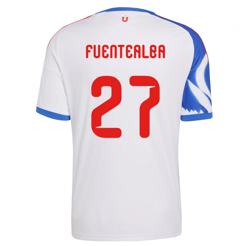 Danxen Enfant Maillot Jeison Fuentealba #27 Blanc Bleu Marine Tenues Extérieur 2026/27 T-Shirt