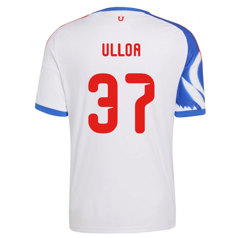 Danxen Enfant Maillot Cristóbal Ulloa #37 Blanc Bleu Marine Tenues Extérieur 2026/27 T-Shirt