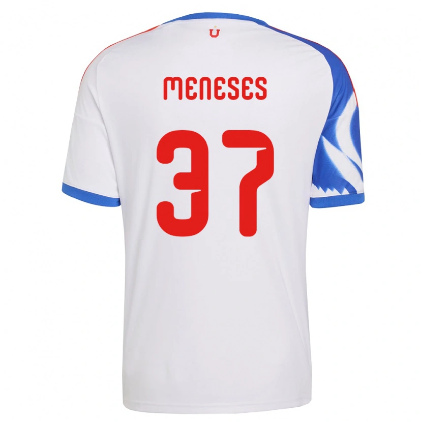 Danxen Enfant Maillot Tomás Meneses #37 Blanc Bleu Marine Tenues Extérieur 2026/27 T-Shirt
