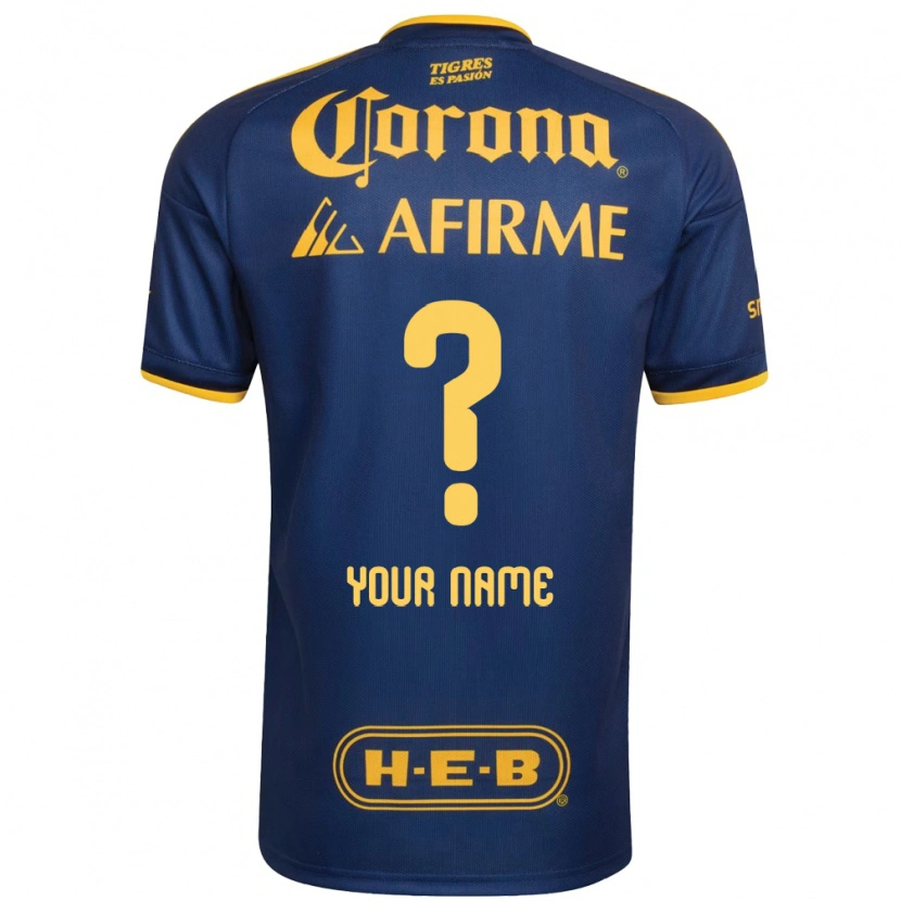 Danxen Enfant Maillot Votre Nom #0 Bleu Royal Jaune Tenues Extérieur 2026/27 T-Shirt