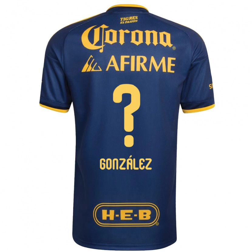 Danxen Enfant Maillot Fernando González #0 Bleu Royal Jaune Tenues Extérieur 2026/27 T-Shirt