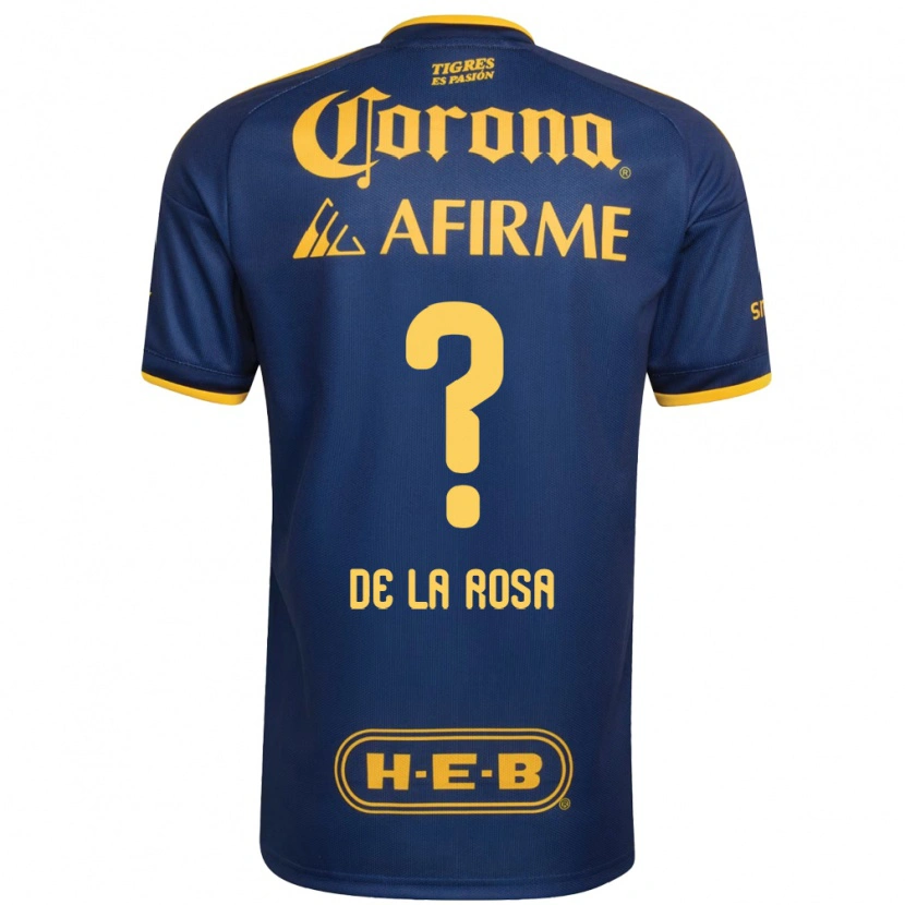 Danxen Enfant Maillot Luis De La Rosa #0 Bleu Royal Jaune Tenues Extérieur 2026/27 T-Shirt