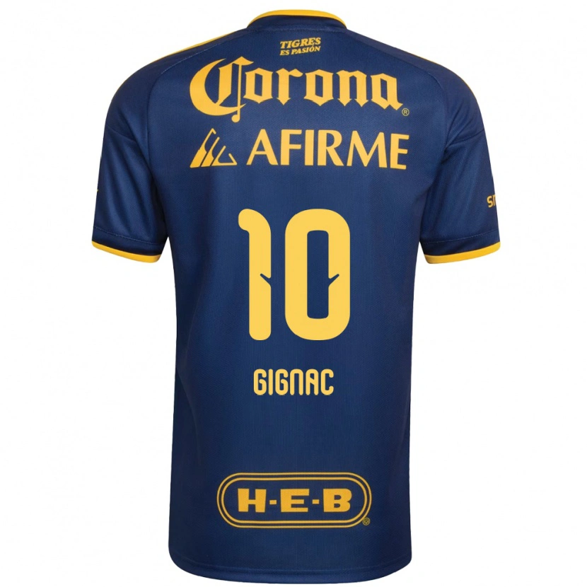 Danxen Enfant Maillot Andre-Pierre Gignac #10 Bleu Royal Jaune Tenues Extérieur 2026/27 T-Shirt