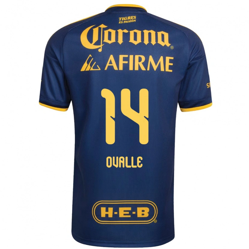 Danxen Enfant Maillot Lizbeth Ovalle #14 Bleu Royal Jaune Tenues Extérieur 2026/27 T-Shirt