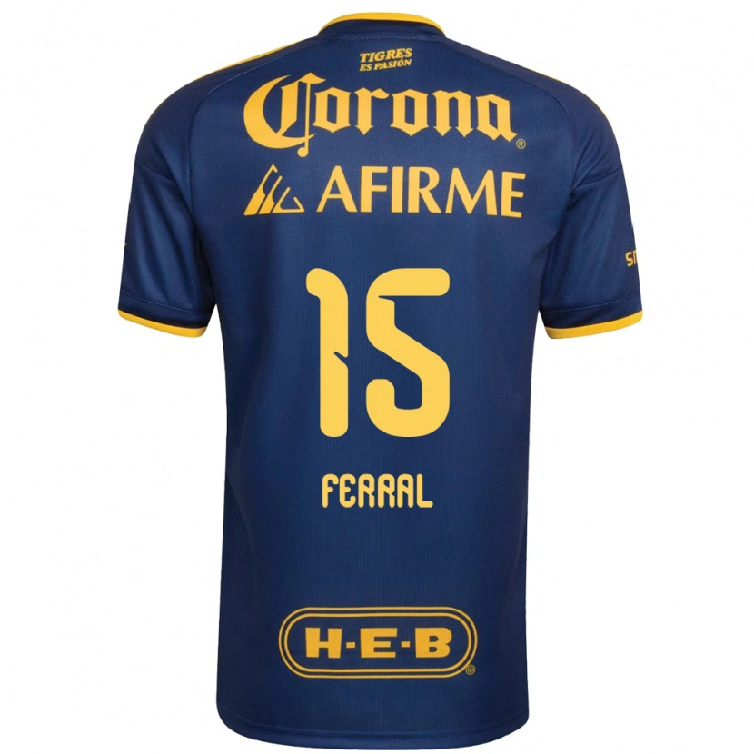Danxen Enfant Maillot Cristina Ferral #15 Bleu Royal Jaune Tenues Extérieur 2026/27 T-Shirt