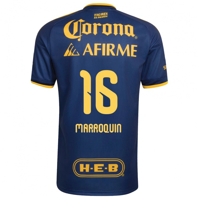 Danxen Enfant Maillot Ammanda Marroquin #16 Bleu Royal Jaune Tenues Extérieur 2026/27 T-Shirt