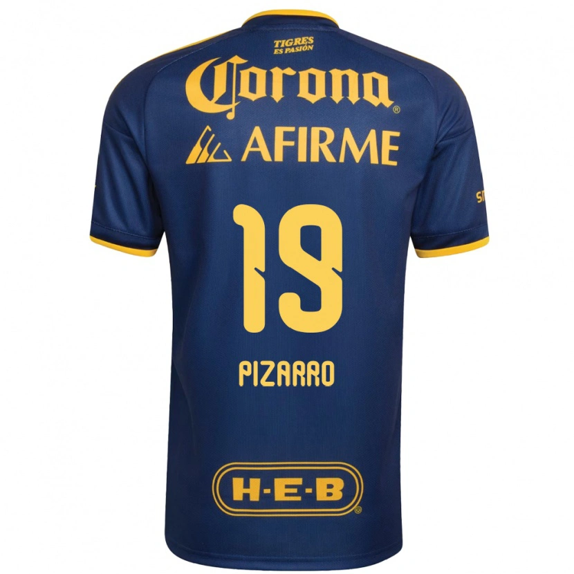 Danxen Enfant Maillot Guido Pizarro #19 Bleu Royal Jaune Tenues Extérieur 2026/27 T-Shirt