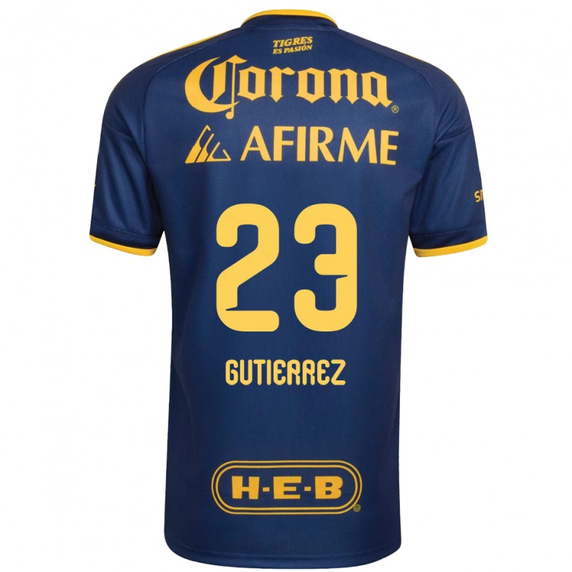 Danxen Enfant Maillot Jana Gutierrez #23 Bleu Royal Jaune Tenues Extérieur 2026/27 T-Shirt