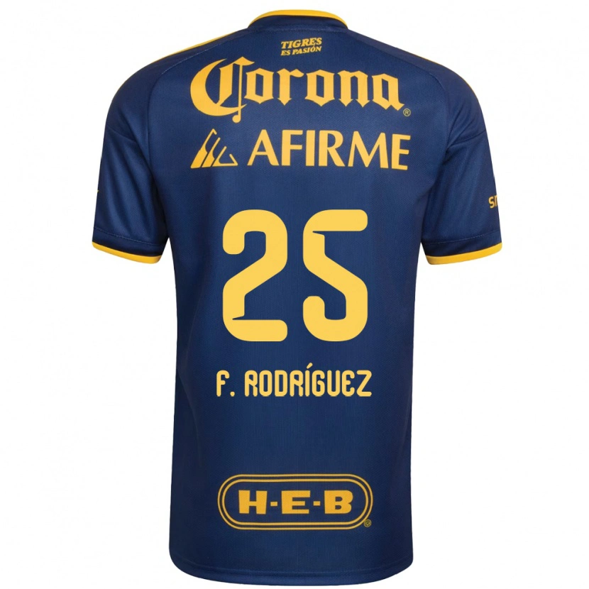 Danxen Enfant Maillot Felipe Rodríguez #25 Bleu Royal Jaune Tenues Extérieur 2026/27 T-Shirt