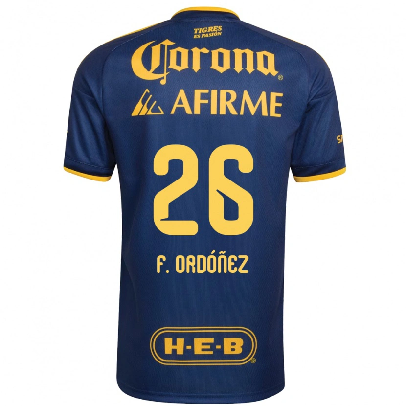 Danxen Enfant Maillot Fernando Ordóñez #26 Bleu Royal Jaune Tenues Extérieur 2026/27 T-Shirt