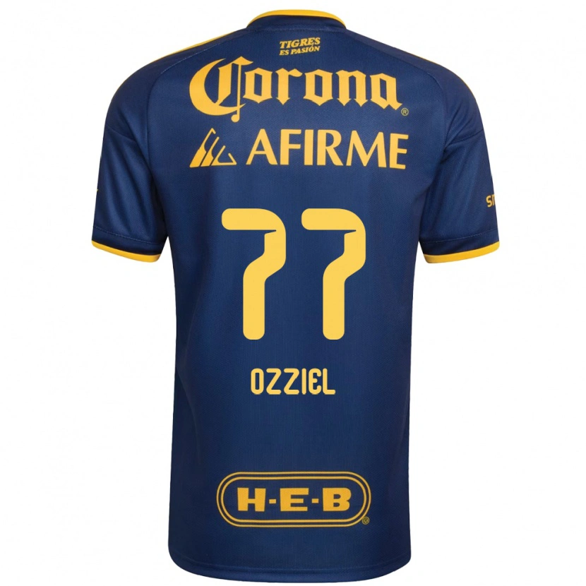 Danxen Enfant Maillot Ozziel Herrera #77 Bleu Royal Jaune Tenues Extérieur 2026/27 T-Shirt
