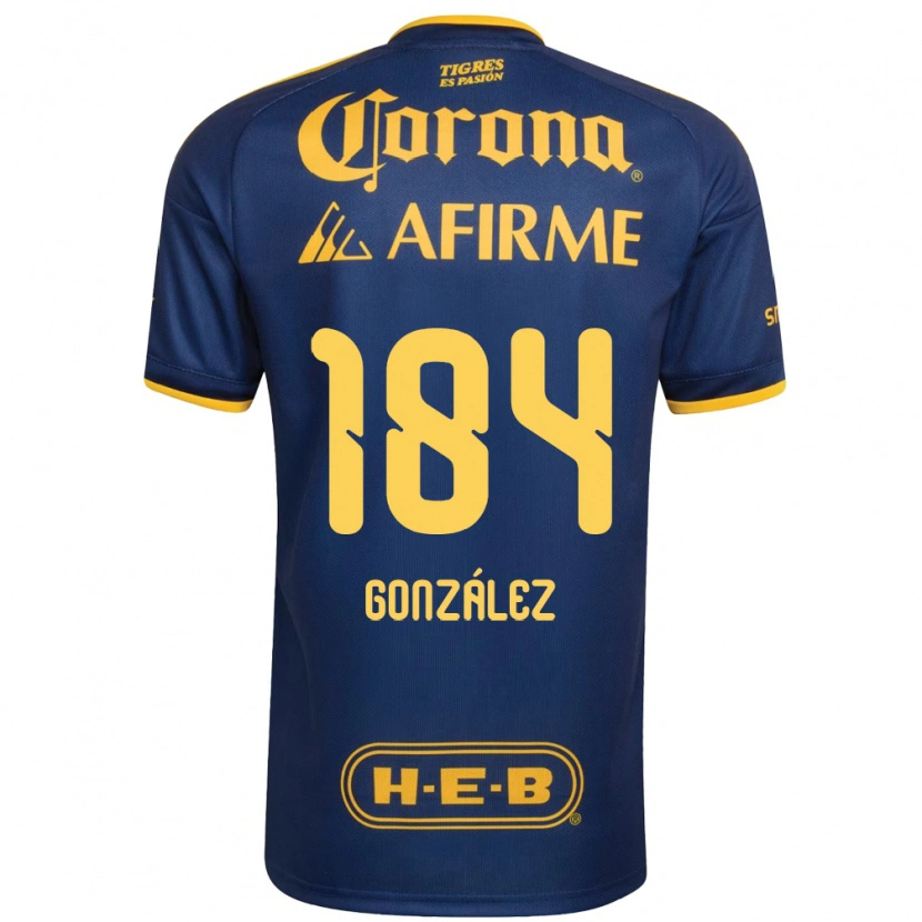 Danxen Enfant Maillot Erick González #184 Bleu Royal Jaune Tenues Extérieur 2026/27 T-Shirt
