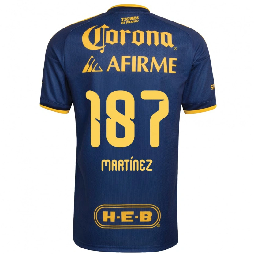 Danxen Enfant Maillot Emilio Martínez #187 Bleu Royal Jaune Tenues Extérieur 2026/27 T-Shirt