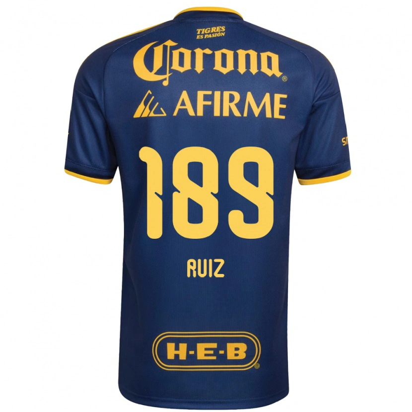 Danxen Enfant Maillot Óscar Ruiz #189 Bleu Royal Jaune Tenues Extérieur 2026/27 T-Shirt