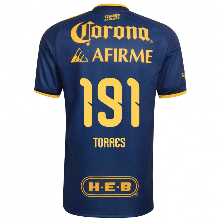 Danxen Enfant Maillot Aldo Torres #191 Bleu Royal Jaune Tenues Extérieur 2026/27 T-Shirt