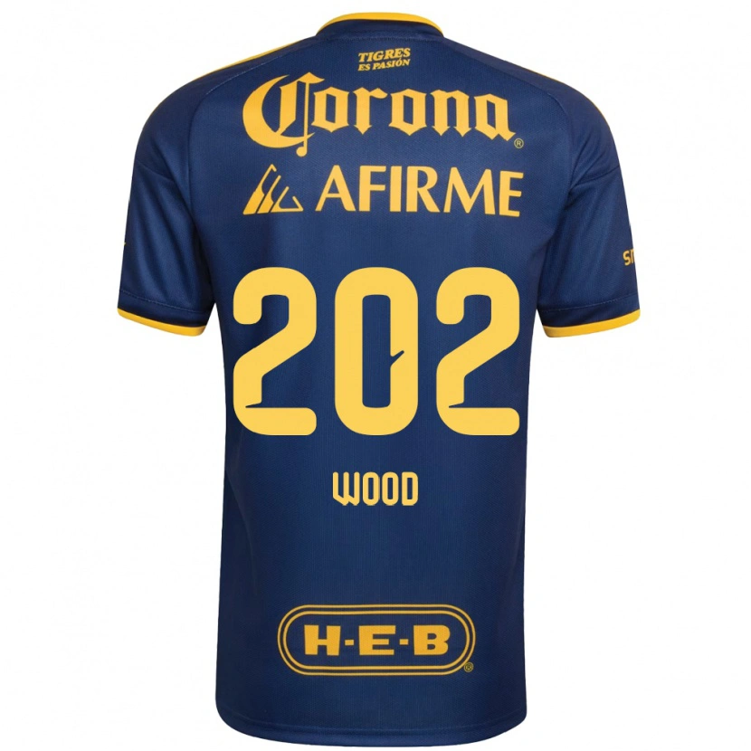 Danxen Enfant Maillot Yael Wood #202 Bleu Royal Jaune Tenues Extérieur 2026/27 T-Shirt