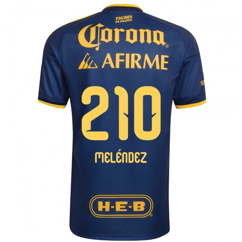 Danxen Enfant Maillot Marcelo Meléndez #210 Bleu Royal Jaune Tenues Extérieur 2026/27 T-Shirt