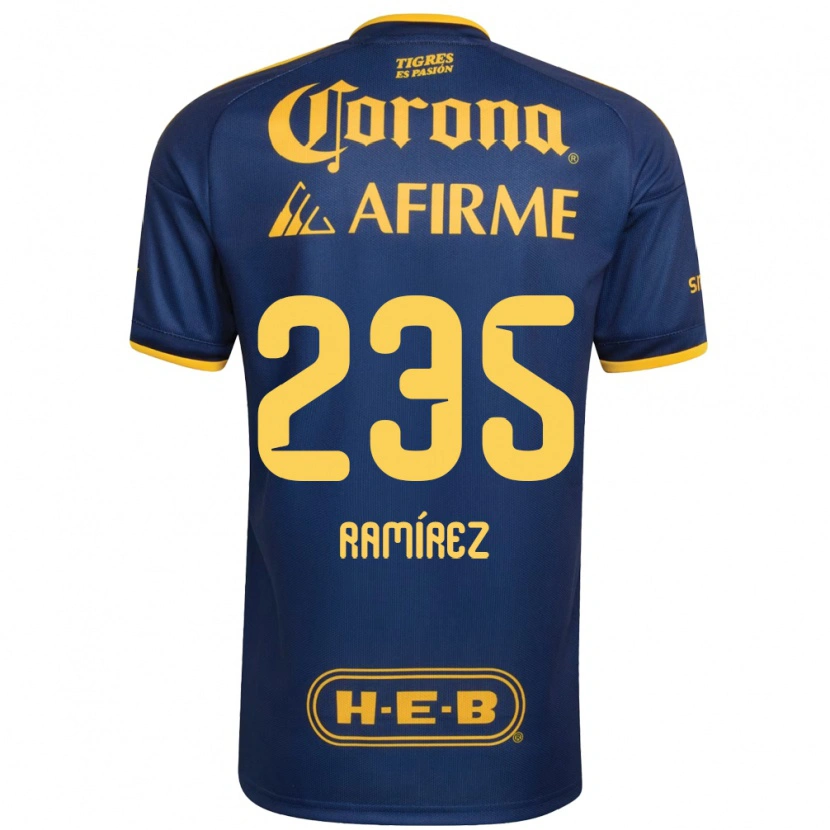 Danxen Enfant Maillot Gabriel Ramírez #235 Bleu Royal Jaune Tenues Extérieur 2026/27 T-Shirt
