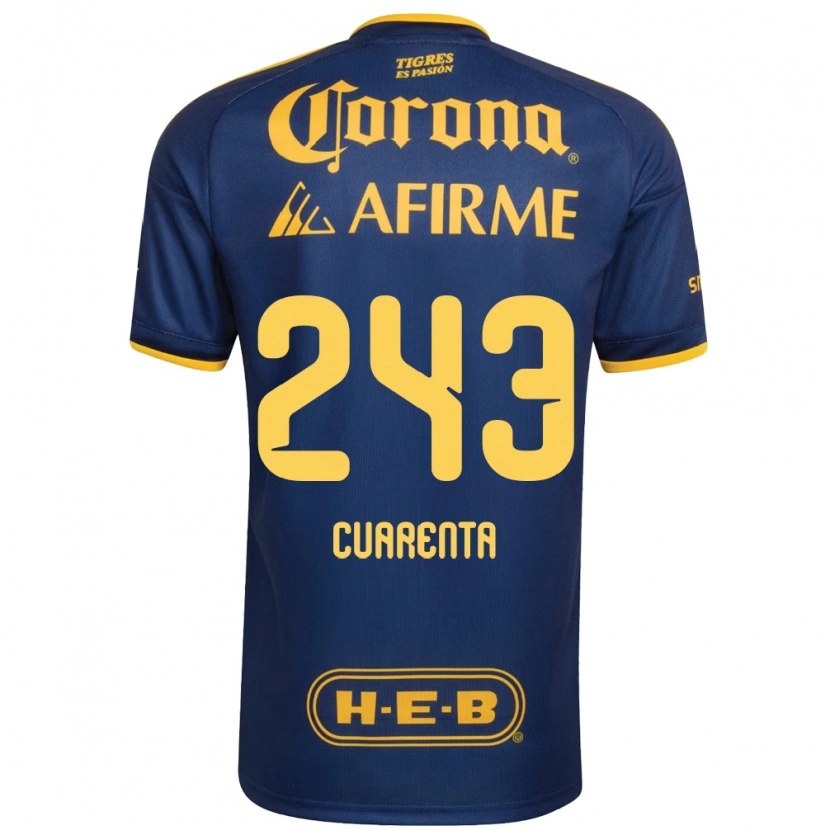 Danxen Enfant Maillot Brandón Cuarenta #243 Bleu Royal Jaune Tenues Extérieur 2026/27 T-Shirt