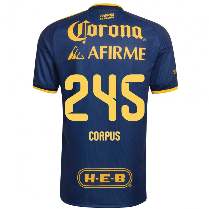 Danxen Enfant Maillot Jean Corpus #245 Bleu Royal Jaune Tenues Extérieur 2026/27 T-Shirt