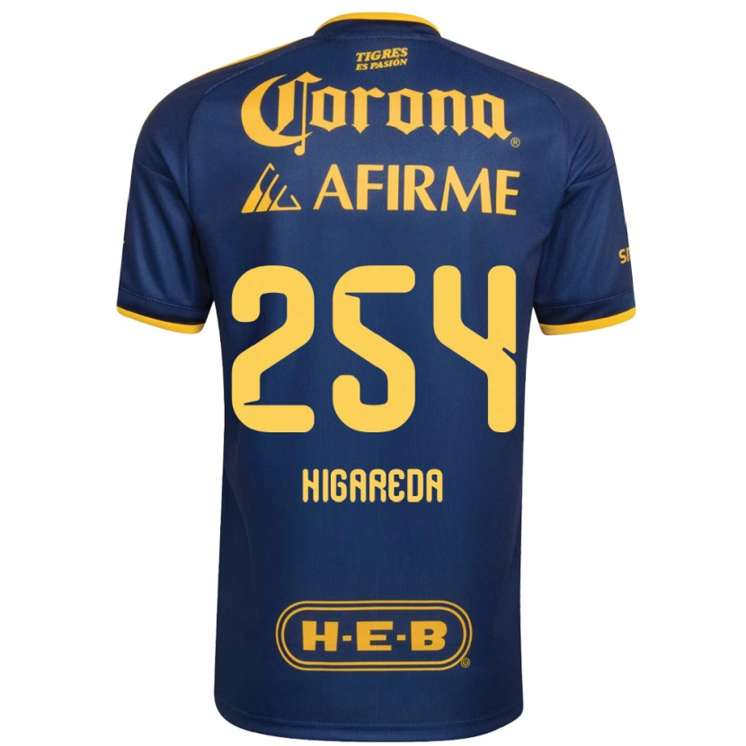 Danxen Enfant Maillot Dorian Higareda #254 Bleu Royal Jaune Tenues Extérieur 2026/27 T-Shirt