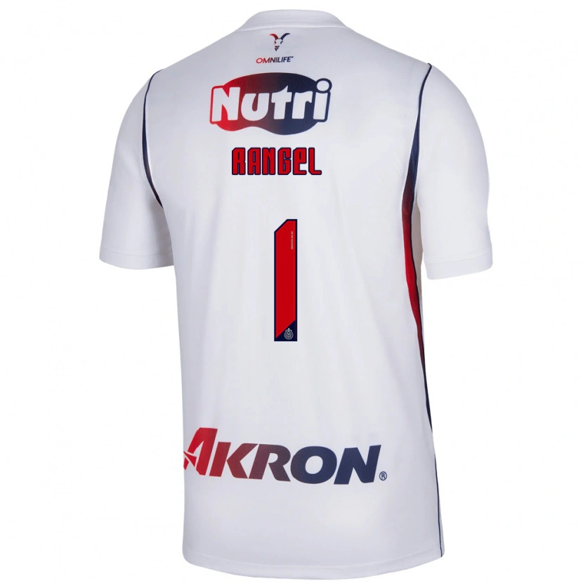 Danxen Enfant Maillot Raúl Rangel #1 Blanc Bleu Marine Rouge Tenues Extérieur 2026/27 T-Shirt