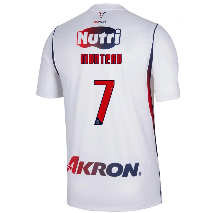 Danxen Enfant Maillot Casandra Montero #7 Blanc Bleu Marine Rouge Tenues Extérieur 2026/27 T-Shirt