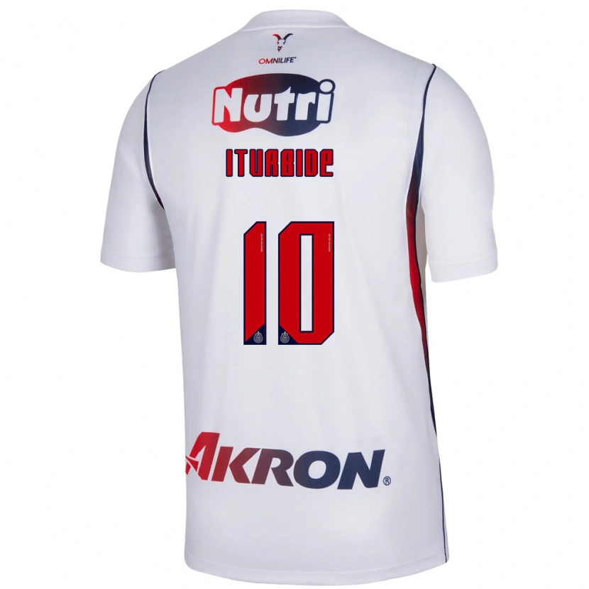Danxen Enfant Maillot Adriana Iturbide #10 Blanc Bleu Marine Rouge Tenues Extérieur 2026/27 T-Shirt