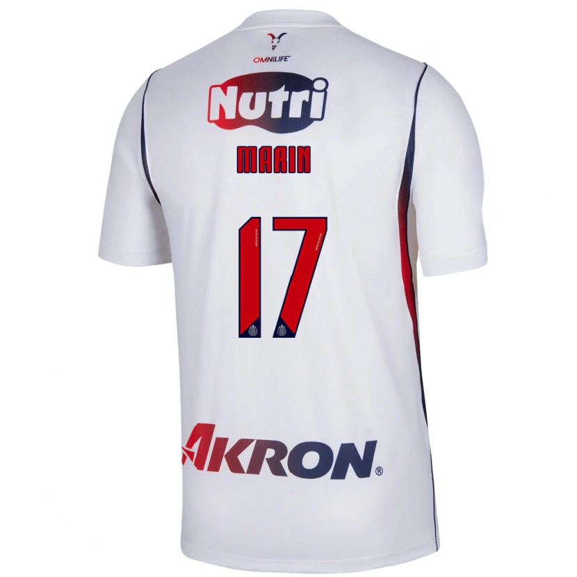 Danxen Enfant Maillot Ricardo Marín #17 Blanc Bleu Marine Rouge Tenues Extérieur 2026/27 T-Shirt