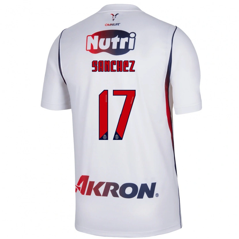 Danxen Enfant Maillot Jesús Sánchez #17 Blanc Bleu Marine Rouge Tenues Extérieur 2026/27 T-Shirt