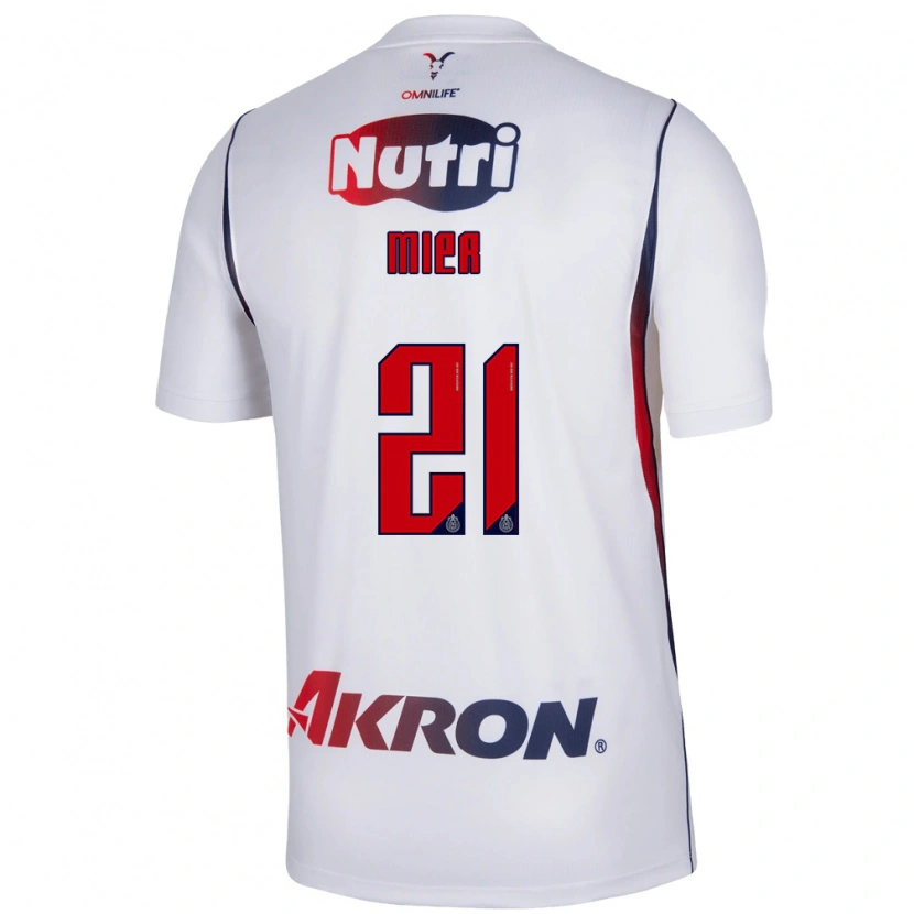 Danxen Enfant Maillot Hiram Mier #21 Blanc Bleu Marine Rouge Tenues Extérieur 2026/27 T-Shirt