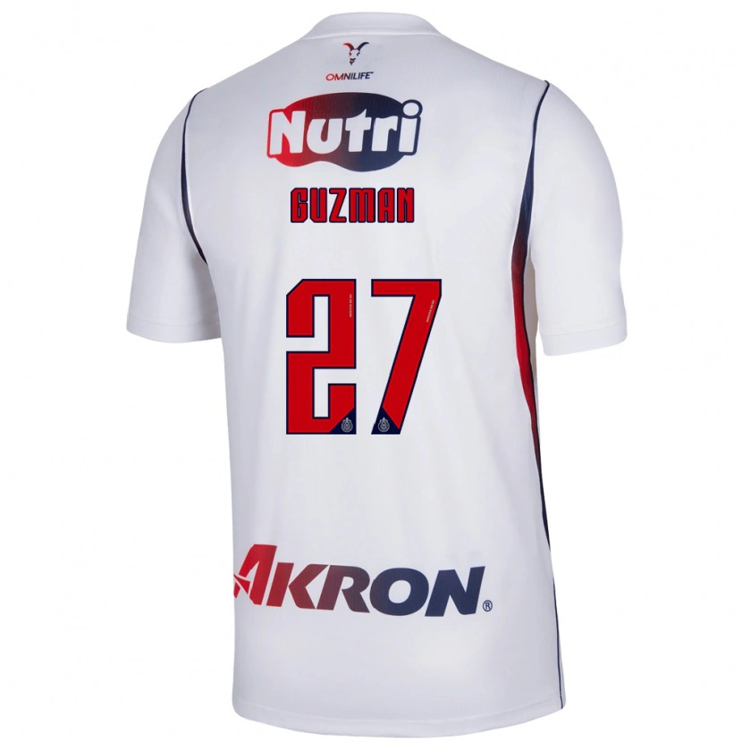 Danxen Enfant Maillot Kinberly Guzmán #27 Blanc Bleu Marine Rouge Tenues Extérieur 2026/27 T-Shirt