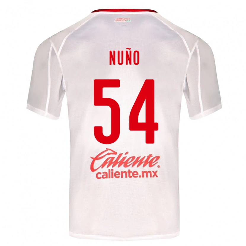 Danxen Enfant Maillot Raúl Nuño #54 Blanc Vert Rouge Tenues Extérieur 2026/27 T-Shirt