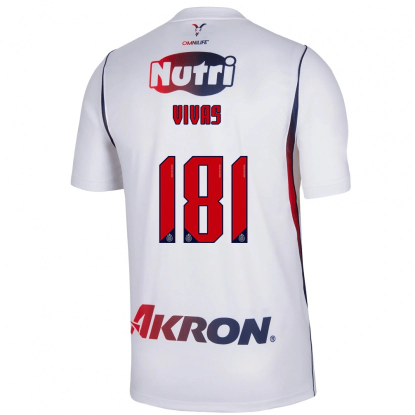 Danxen Enfant Maillot Ángel Vivas #181 Blanc Bleu Marine Rouge Tenues Extérieur 2026/27 T-Shirt