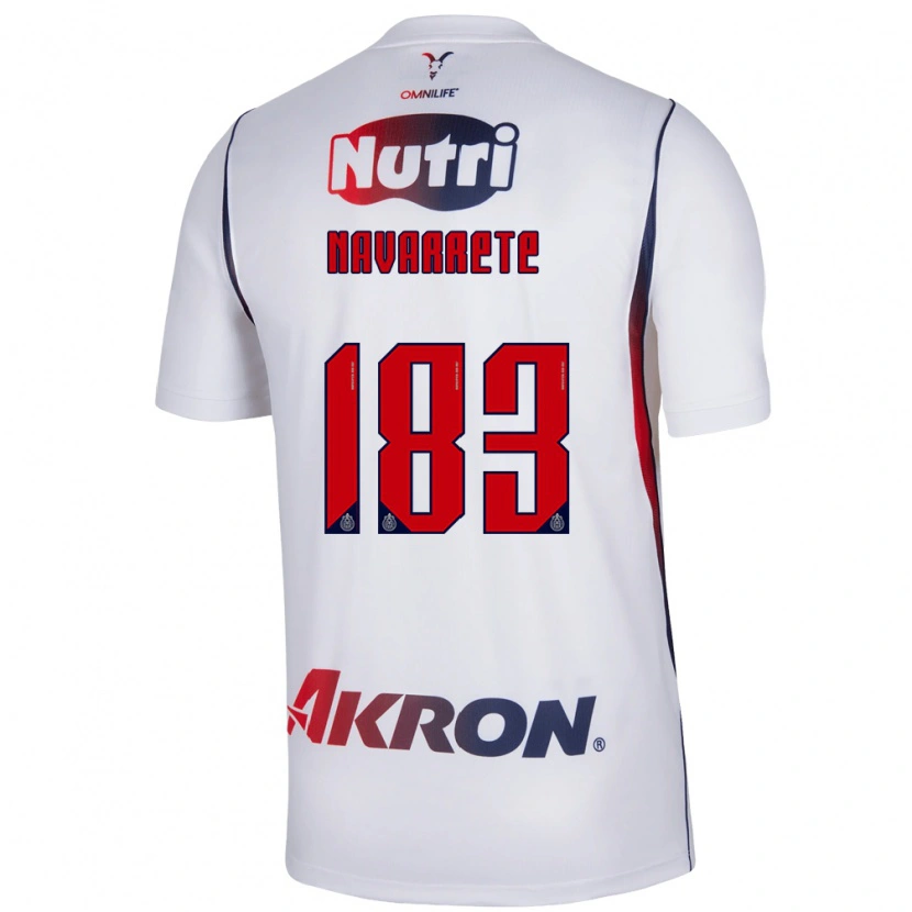 Danxen Enfant Maillot Cristo Navarrete #183 Blanc Bleu Marine Rouge Tenues Extérieur 2026/27 T-Shirt