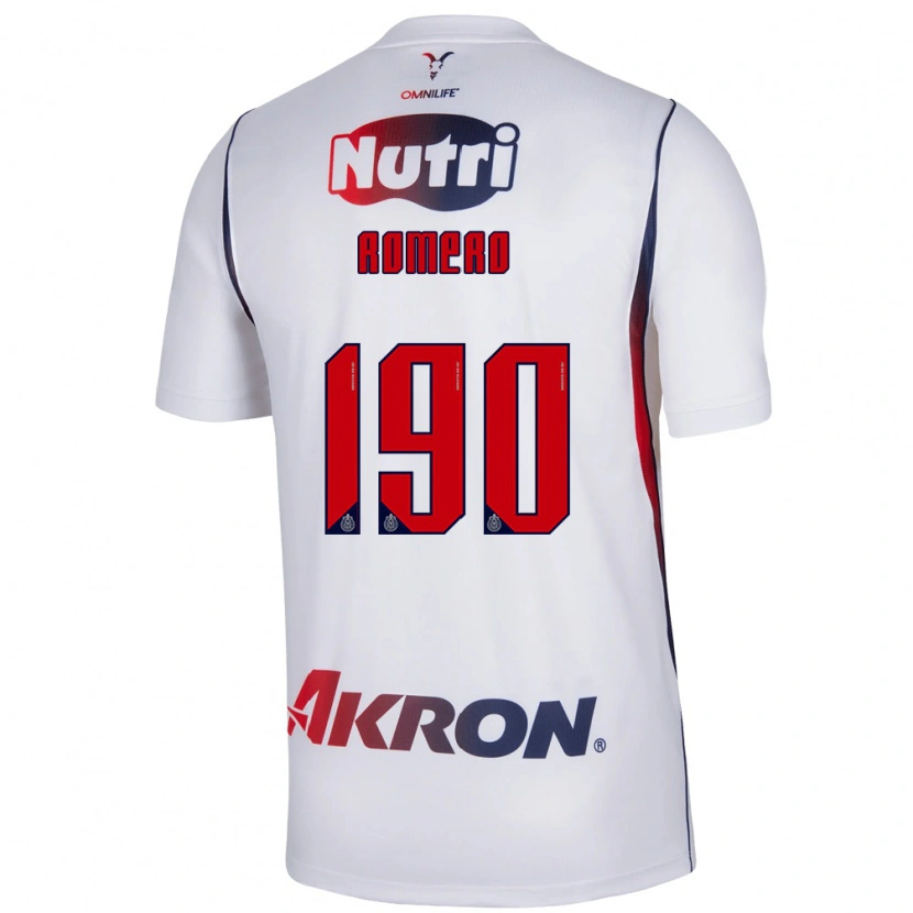 Danxen Enfant Maillot Ángel Romero #190 Blanc Bleu Marine Rouge Tenues Extérieur 2026/27 T-Shirt