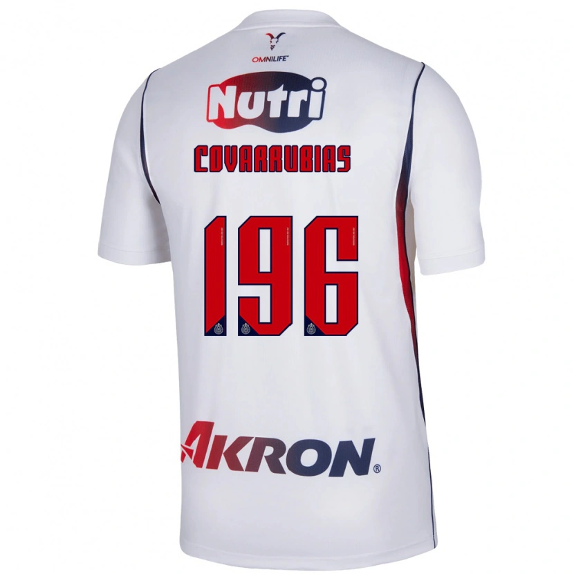 Danxen Enfant Maillot Diego Covarrubias #196 Blanc Bleu Marine Rouge Tenues Extérieur 2026/27 T-Shirt