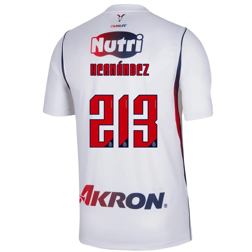 Danxen Enfant Maillot Zinédine Hernández #213 Blanc Bleu Marine Rouge Tenues Extérieur 2026/27 T-Shirt