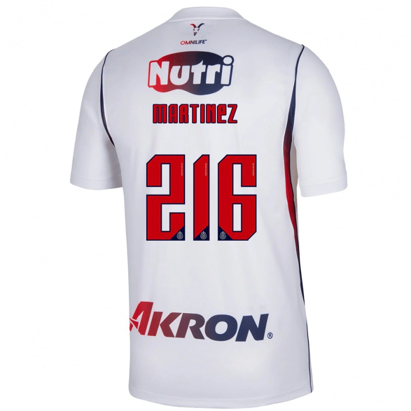 Danxen Enfant Maillot Isaac Martínez #216 Blanc Bleu Marine Rouge Tenues Extérieur 2026/27 T-Shirt