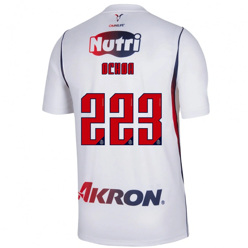 Danxen Enfant Maillot Diego Ochoa #223 Blanc Bleu Marine Rouge Tenues Extérieur 2026/27 T-Shirt